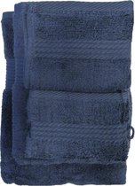 iSleep Terry Badtextiel - Voordeelset (4 Handdoeken + 4 Washandjes) - Donker Blauw