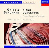 1-CD GRIEG / FRANCK / SCHUMANN - PIANO CONCERTOS / SYMPHONIC VARIATIONS - CLIFFORD CURZON / FRIEDRICH GULDA