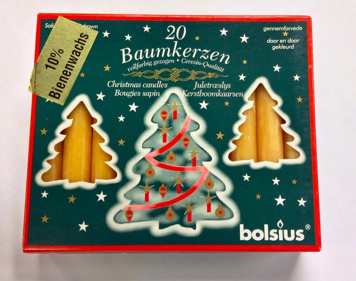 Kerstboomkaarsjes Bolsius 97/13 - kleur oranje - 20 stuks | bol.com