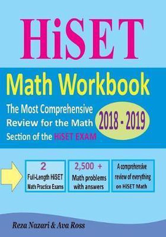 HiSET Math Workbook 2018 - 2019 - cover