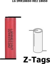 1 pièce - Onglets Z-Solder - LG IMR18650-HE2 18650 Rechargeable
