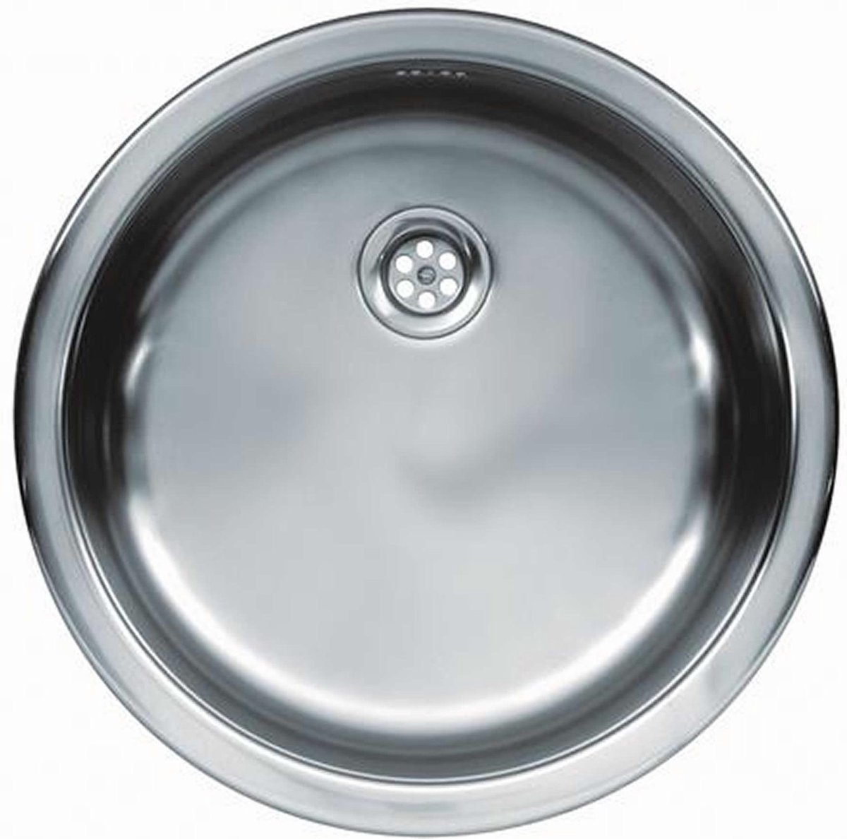 spoelbak rvs rond met stop