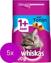 Whiskas Brokjes Adult - Katten droogvoer - Tonijn - 5 x 950 gr