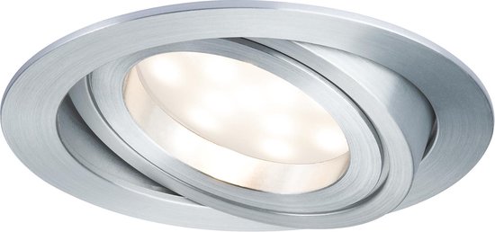 Paulmann Inbouwlamp LED Coin gesatineerd rond 7 W alu Set van 1 dimbaar en zwenkbaar