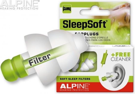 Alpine oorplugs SleepSoft - in cassette groen - 1 paar - Alpine Hearing protection