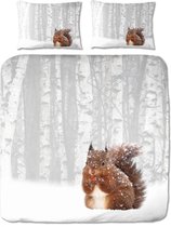 Papillon Milou - Dekbedovertrek - Eenpersoons - 140x200/220 cm + 1 kussensloop 60x70 cm - Lichtgrijs