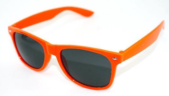 Wayfarer Zonnebril - Zwart op Oranje