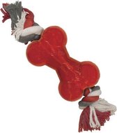 Play Strong rubber mini bot met floss 9 cm rood