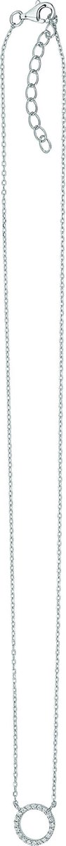 zilver gerhodineerd collier zirkonia 1,1 mm 40 + 4 cm 1322371