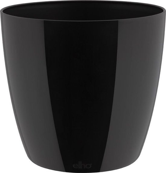 Elho Vaso Per Fiori Brussels Round 16, Marrone, 16x14,7 Cm, Per Interni, In Plastica Riciclata, Impermeabile, Garanzia 3 Anni
