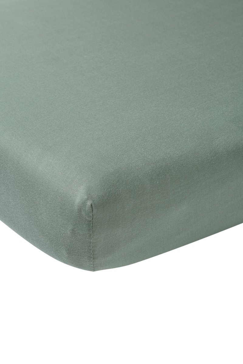 Meyco jersey hoeslaken wieg - 40x80/90 cm - stone green Meyco jersey hoeslaken wieg - 40x80/90 cm - stone green