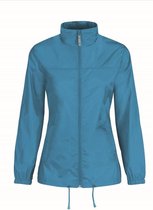 Windjas/regenjas voor dames aquablauw maat XL