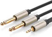 3.5mm Audio Jack to 2 x 6.35mm Jack Y-Cable Splitter