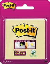Post-it® Super Sticky Notes, Canary Yellow™, 76mm x 76 mm, 1 blok