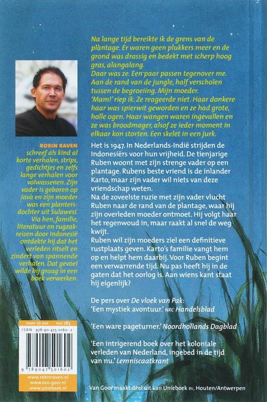 Foto van Robin Raven, auteur. Tekst over zijn boek 'Strijd in het regenwoud'.