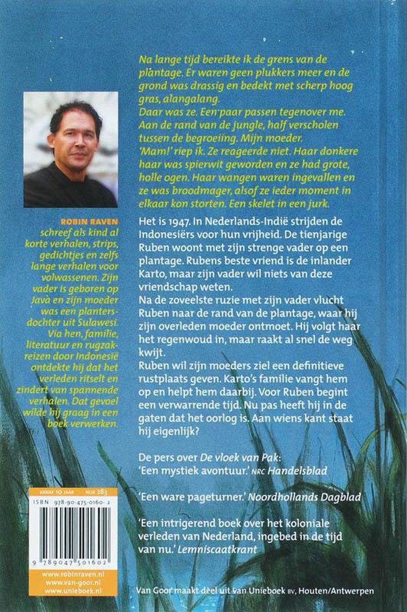 Foto van Robin Raven, auteur. Tekst over zijn boek 'Strijd in het regenwoud'.