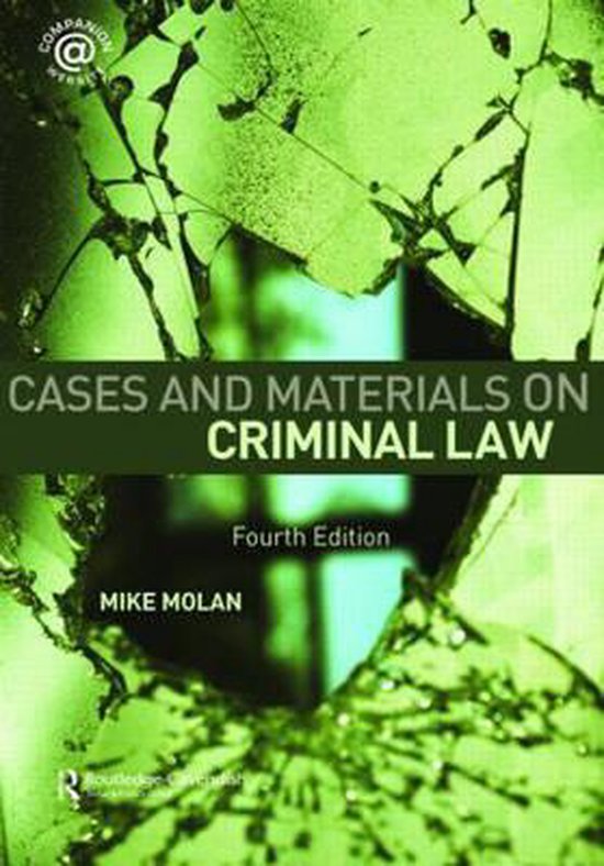 Cases And Materials On Criminal Law | 9780415424615 | Michael T. Molan | Boeken | bol