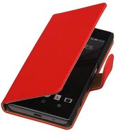 Bookstyle Wallet Case Hoesje Geschikt voor Sony Xperia Z5 Rood