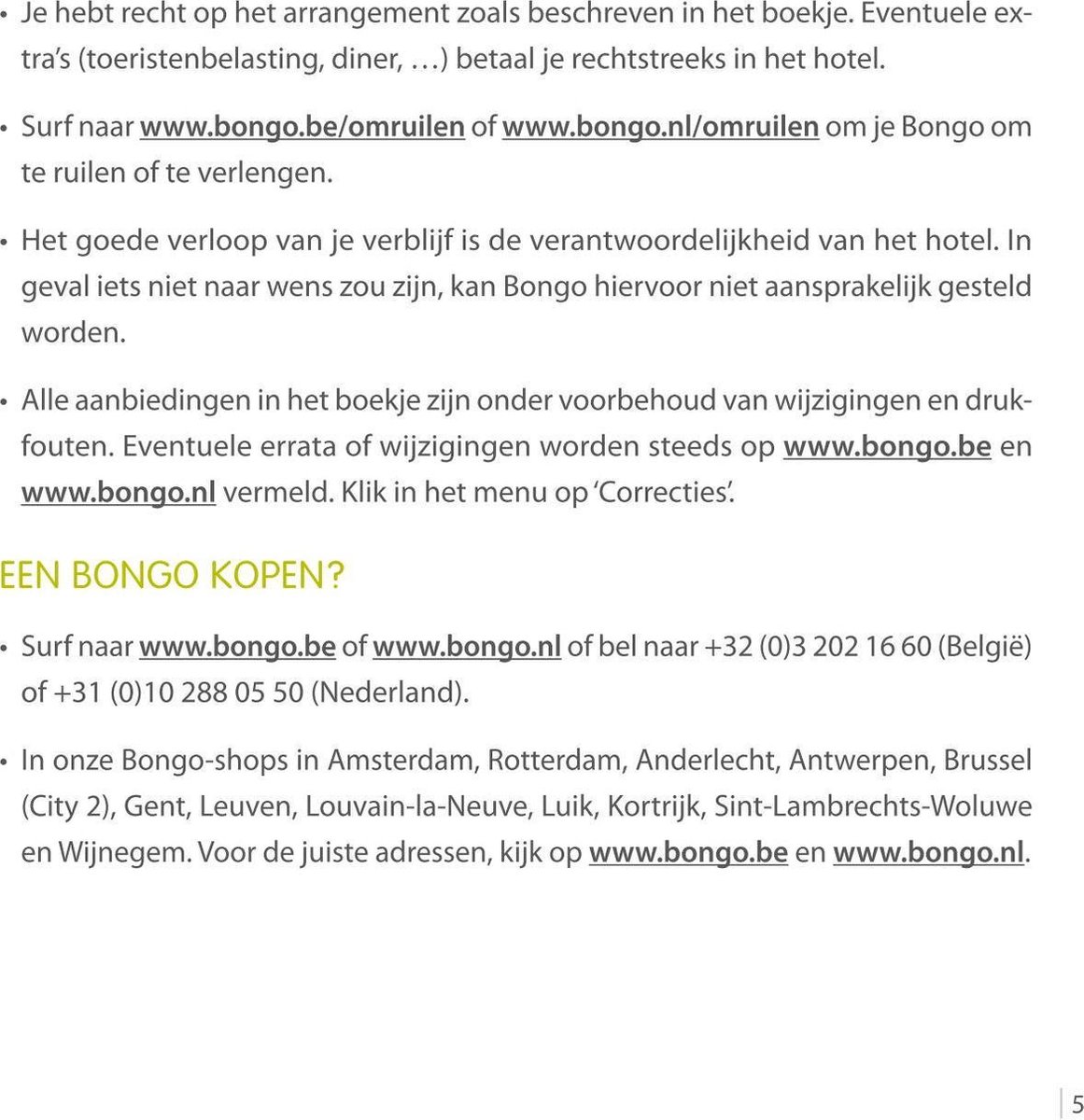 Begraafplaats Vochtig Soms Bongo Weekendtrip XL - Bongo Bon | bol.com