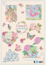 Marianne Design 3D Knipvel  Rose garden - 5x A4 knipvel rozen rozentuin