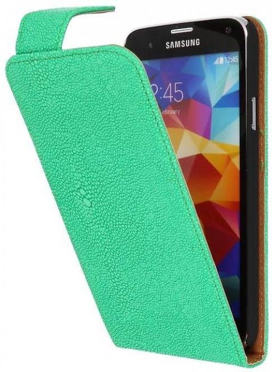 Devil Classic Flipcase Hoesjes - Hoesje Geschikt voor Samsung Galaxy S5 G900F Groen