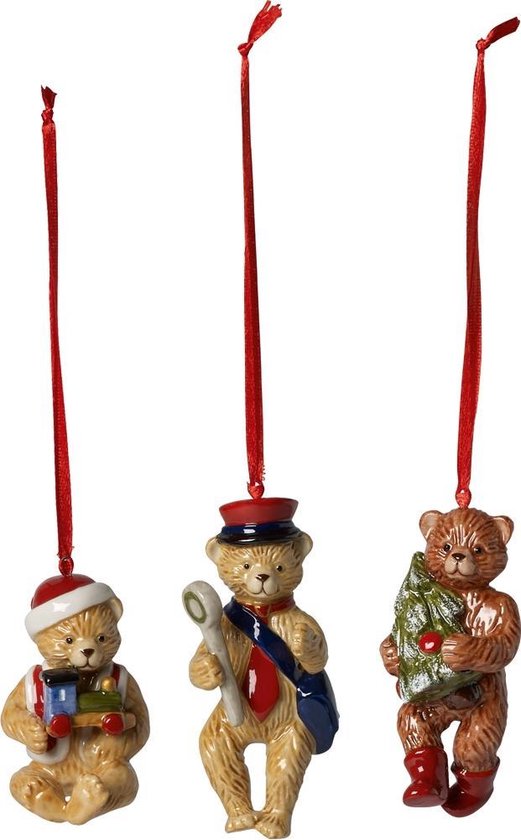 Villeroy & Boch Nostalgic Ornaments Ornamenten teddy, set 3-dlg. | bol