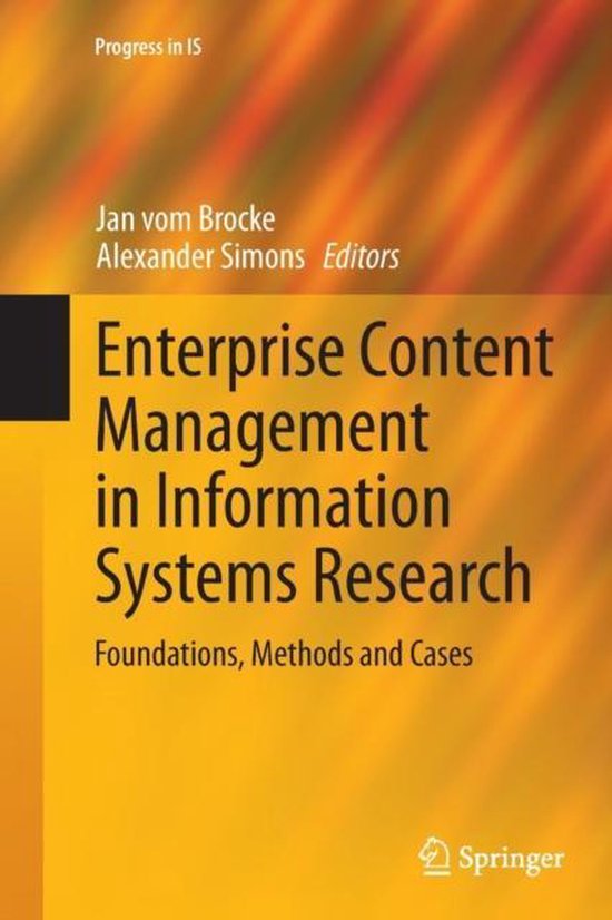 Enterprise Content Management in Information Systems Researc ... - cover