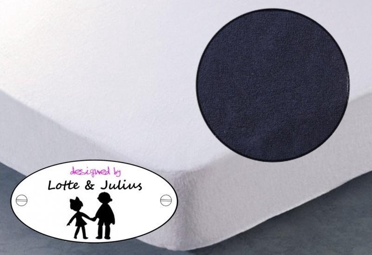 Lotte & Julius Hoeslaken - Jersey - 90 x 200 cm - Zwart