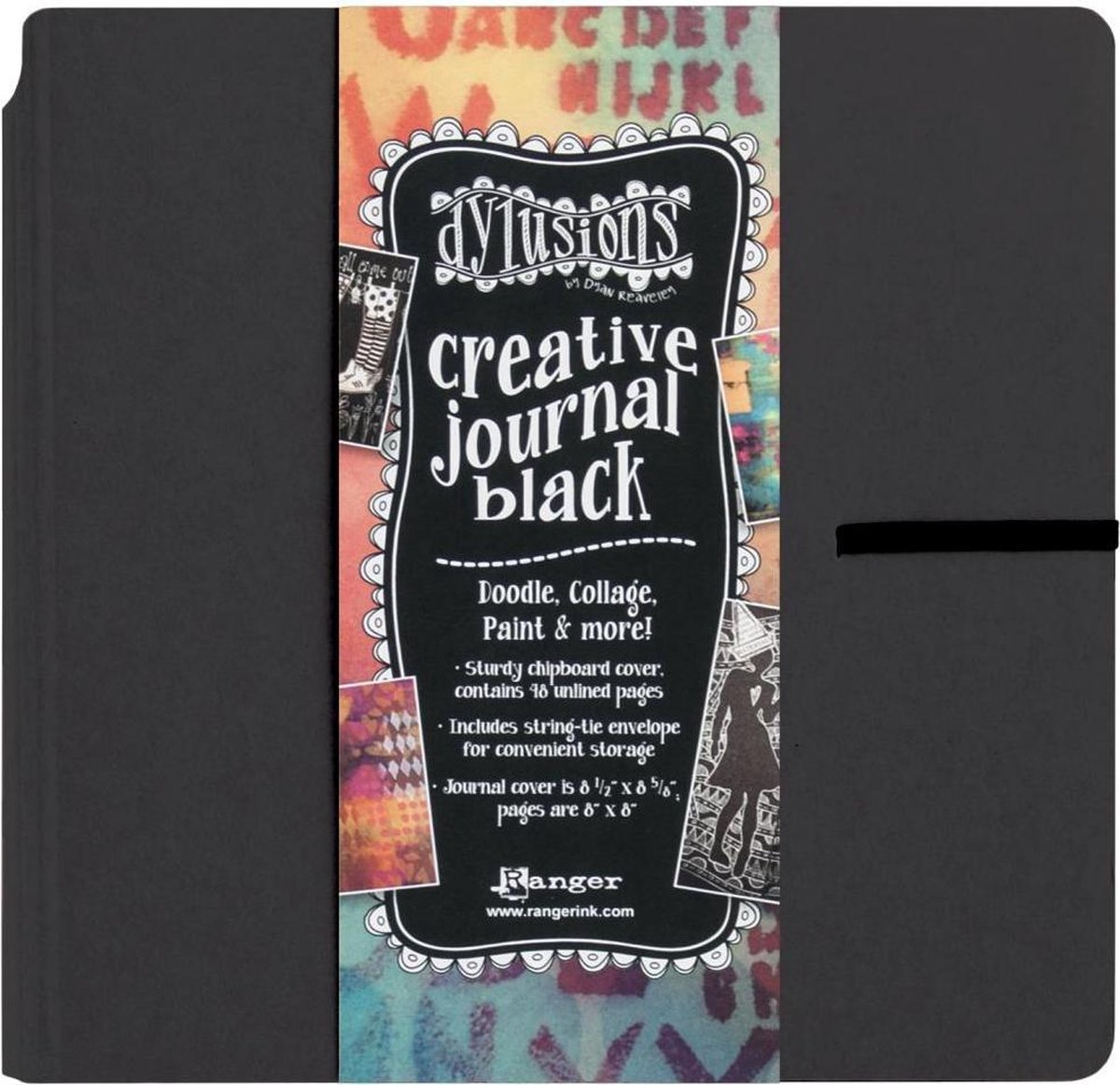 Dylusions - Dyan Reaveley's Creative Square Black Journal - 21x21cm