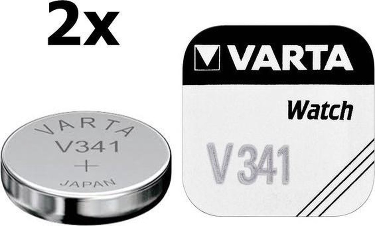 2 Stuks - Varta V341 11mAh 1.55V knoopcel batterij