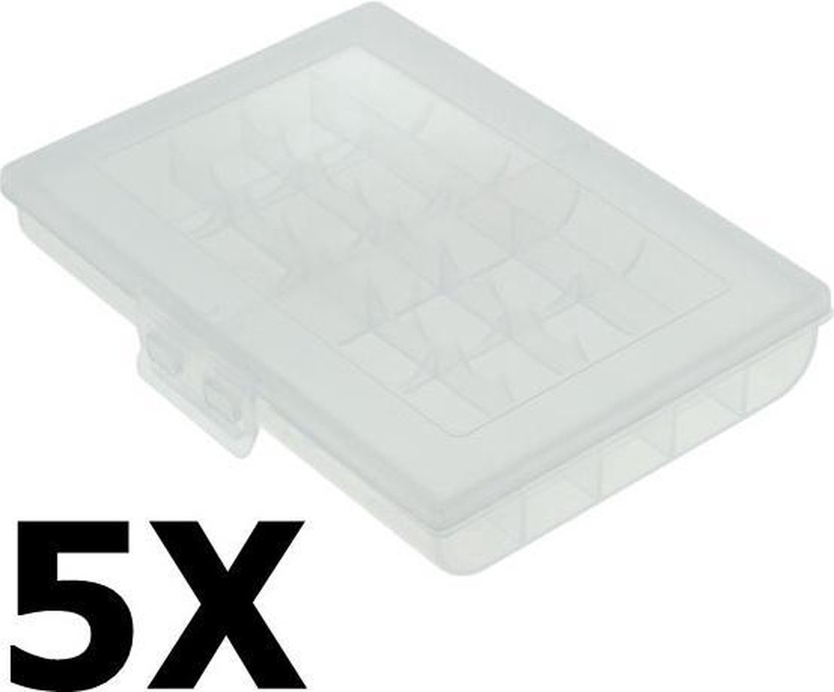 5 Stuks - Transportbox Batterijen Mignon (10x - AA) / Micro (10x -AAA)