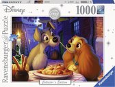 Ravensburger Puzzle 1000 p - La Belle et le Clochard (Collection Disney)