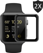 2x Apple Watch 44mm Series 4 Screenprotector Glazen Gehard | Full Screen Cover Volledig Beeld | Tempered Glass - van iCall