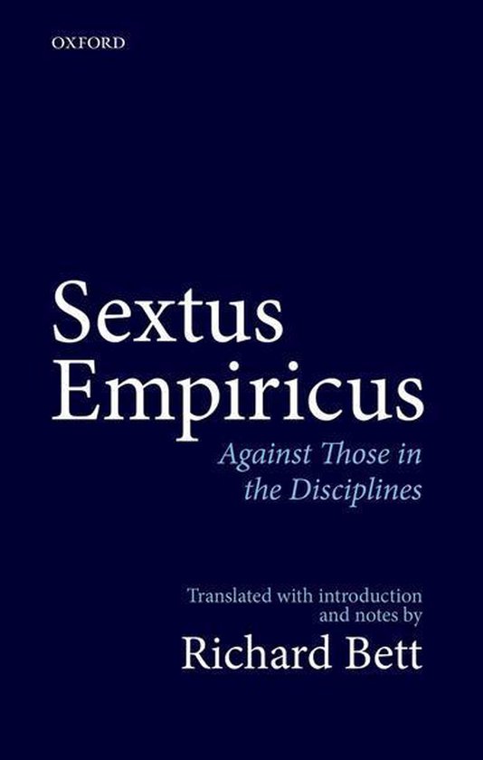 Sextus Empiricus: Against Those in the Disciplines - cover