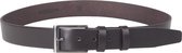 Riem Donkerbruin Leer - 3.5 cm Breed - Riem Echt Leer Heren Of Riem Echt Leer Dames - Taillemaat 95 cm