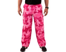 Fluor roze camo Broek - Neon pink camo Pants heren 48 dames 38 | bol.com