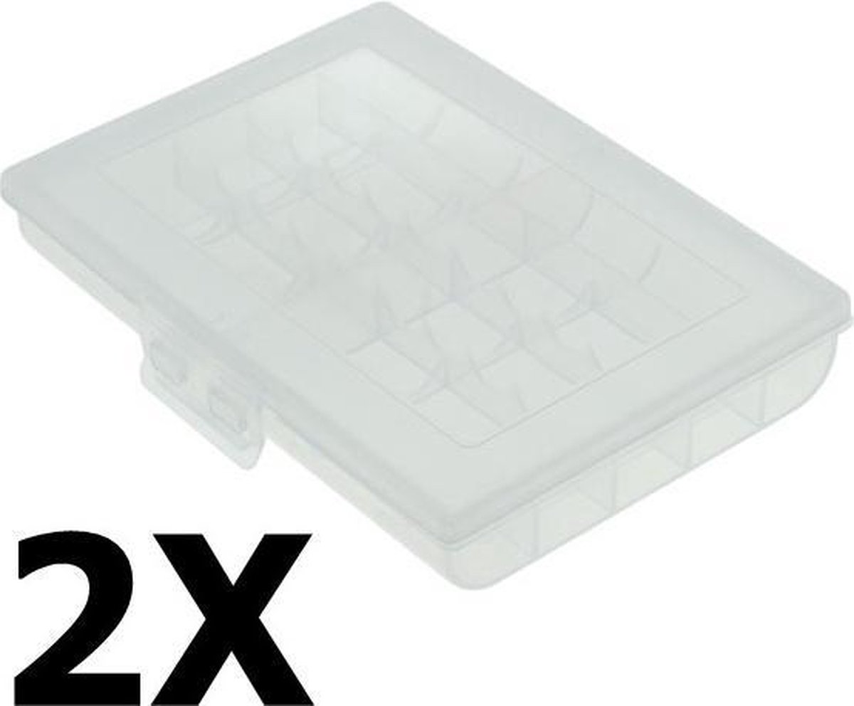 2 Stuks - Transportbox Batterijen Mignon (10x-AA) / Micro (10x- AAA)