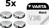 5 Stuks - Varta V346 10mAh 1.55V knoopcel batterij