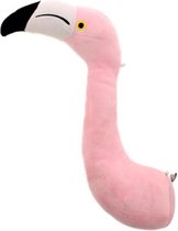 Pluche wandhanger Flamingo - dierenkop - 48 x 25 x 10 cm - wanddecoratie - muurdecoratie - dieren