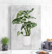 HIP ORGNL Schilderij Holy Leaf Steen - 40x60cm - wanddecoratie - plant - natuur