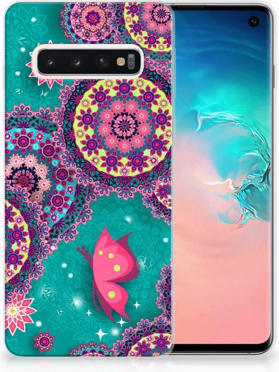 Samsung Galaxy S10 Hoesje maken Cirkels en Vlinders