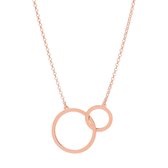 Orphelia ZK-7392 - Collier Circles - Zilver 925 Rosé - 44 cm