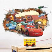 Muursticker Cars - Kinderkamer - Jongenskamer - Cartoons 7 - Muurdecoratie - Wandsticker - Sticker Voor Kinderen