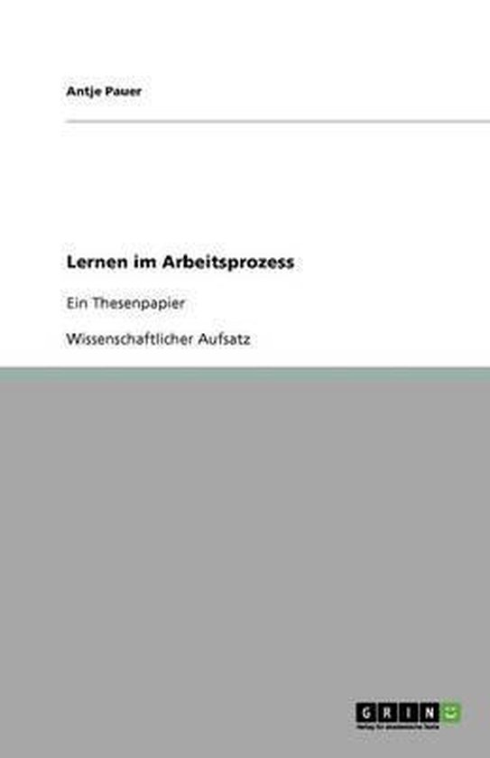Lernen im Arbeitsprozess - cover