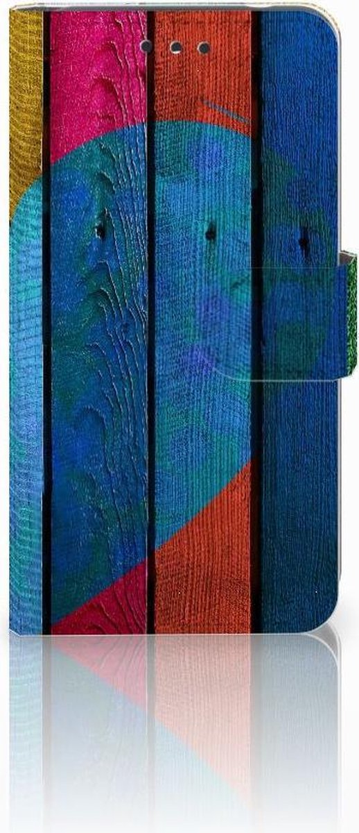 Nokia 2 Book Style Case Wood Heart - Cadeau voor je Vriend