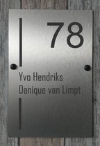 Naambordje voordeur RVS|Naambord 20x30cm