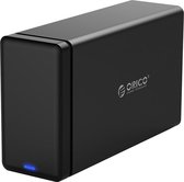 Orico - Soft Closing 2 Bay Type-C Harde Schijf Behuizing 3.5 inch - SATA - HDD/SDD Docking Station - Zwart