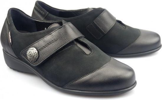Mobils by Mephisto SAGA lederen/nubuck schoenen voor dames zwart EXTRA  BREED ... | bol.com