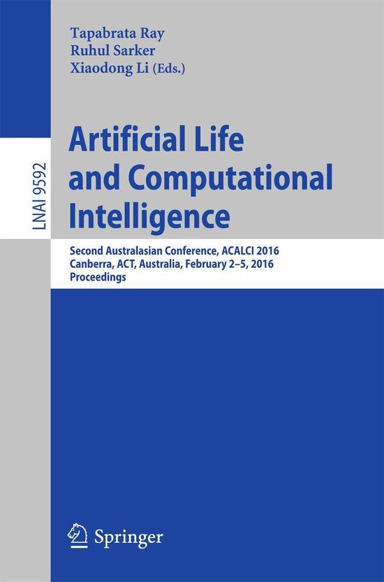 Springer Nature Proceedings Computer Science - Artificial Li ... - cover