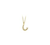 The Jewelry Collection Ketting Diamant L 0,8 mm 42 cm - Geelgoud (14 Krt.)